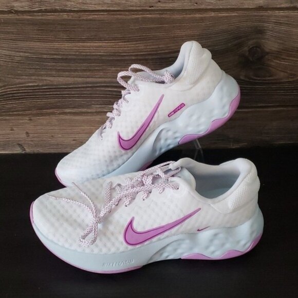 New Nike Renew Ride 3.0 Womens White Running Sneakers Size 9 Lightweight - Picture 1 of 9